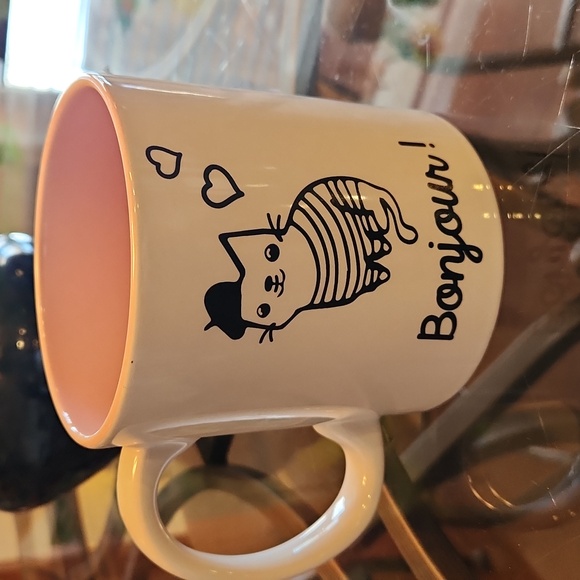 Bonjour Cat Mug - Picture 2 of 3